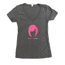 Load image into Gallery viewer, Gray V-neck T-shirt