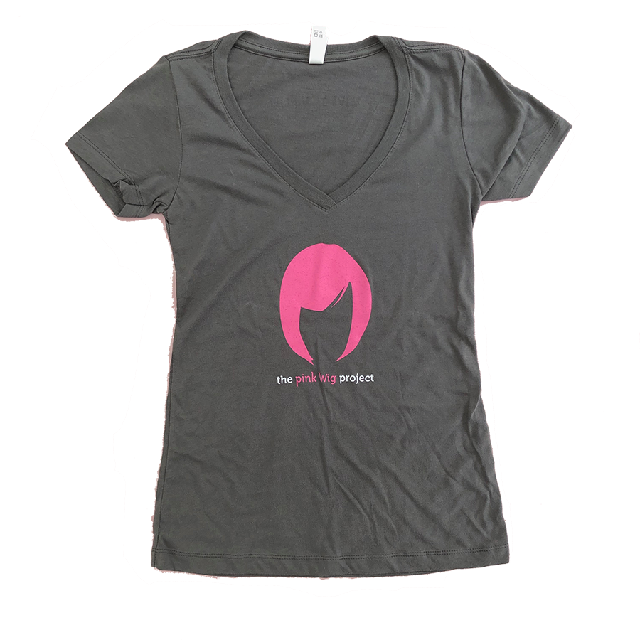 Gray V-neck T-shirt